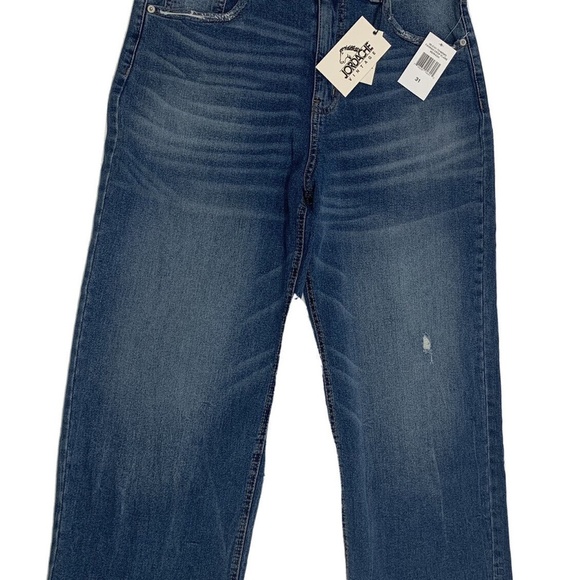 Jordache Vintage Women's Flare Midwash Jeans Size 31 Blue Designer Jeans NWT - Picture 2 of 9